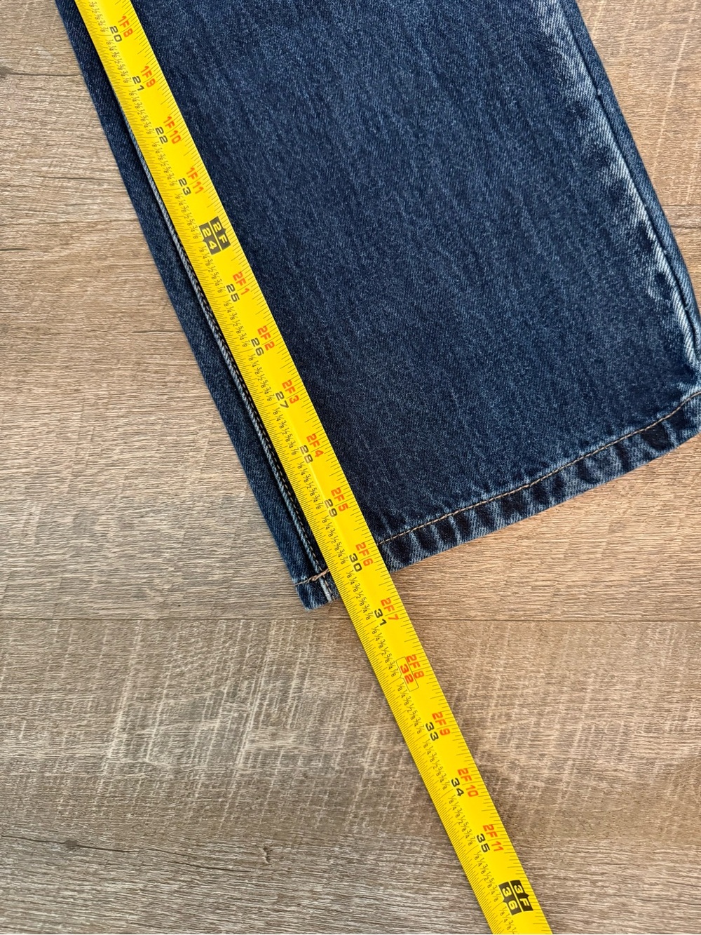 Kancan High Rise Straight Leg Jeans 9/28 Distressed Button Fly 100% Cotton Denim - Picture 8 of 8